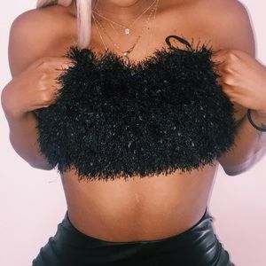 Furry tube top